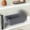 Simplify Small Gray Woven Storage Shelf Bin